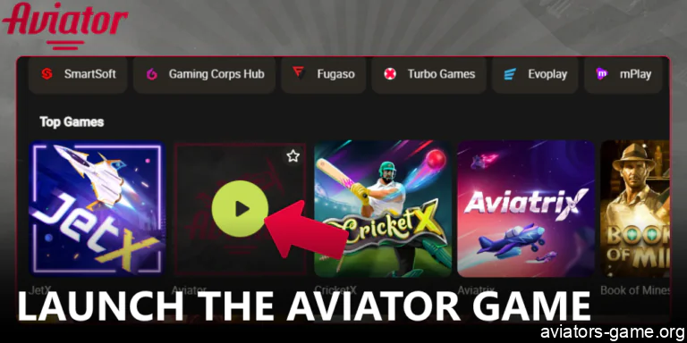 Launch the Aviator game